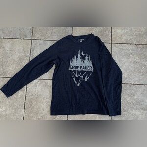 Eddie Bauer size medium blue long sleeve t shirt